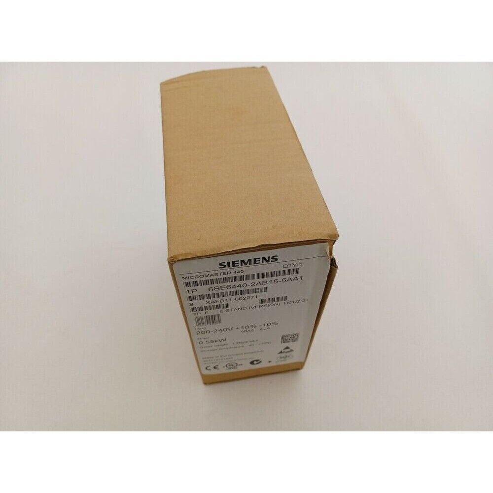 New Siemens 6SE6440-2AB15-5AA1 MICROMASTER440 without filter 6SE6 440-2AB15-5AA1