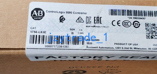 Allen-Bradley 1756-L83E Series B PLC ControlLogix 5580 Controller Processor DHL / UPS / FedEx