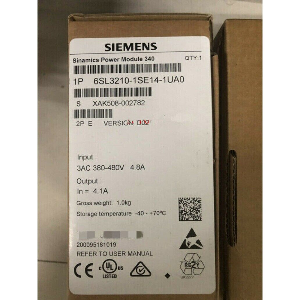 New Siemens 6SL3 210-1SE14-1UA0 6SL3210-1SE14-1UA0 converter Power Module PM340