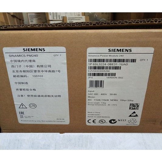 New Siemens 6SL3224-0BE31-1UA0 6SL32240BE311UA0 G120 PM 240 Power Module