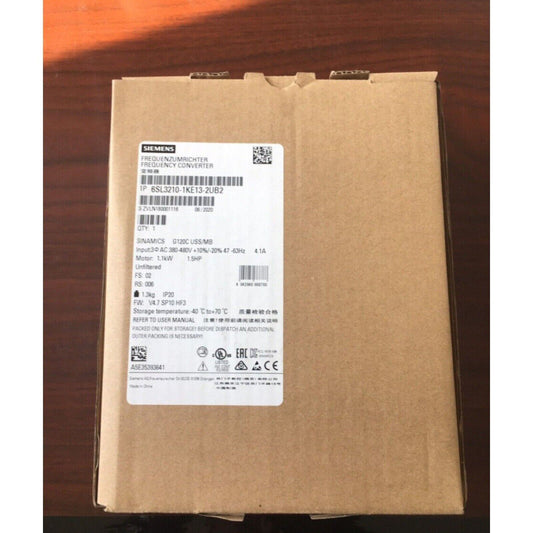 New Siemens G120C RATED POWER 1,1KW 6SL3210-1KE13-2UB2 6SL3 210-1KE13-2UB2