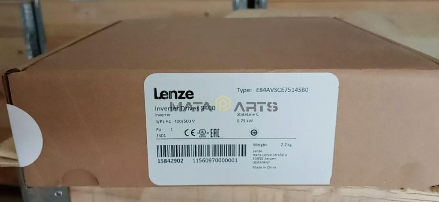 One New Lenze inverter E84AVSCE7514SB0