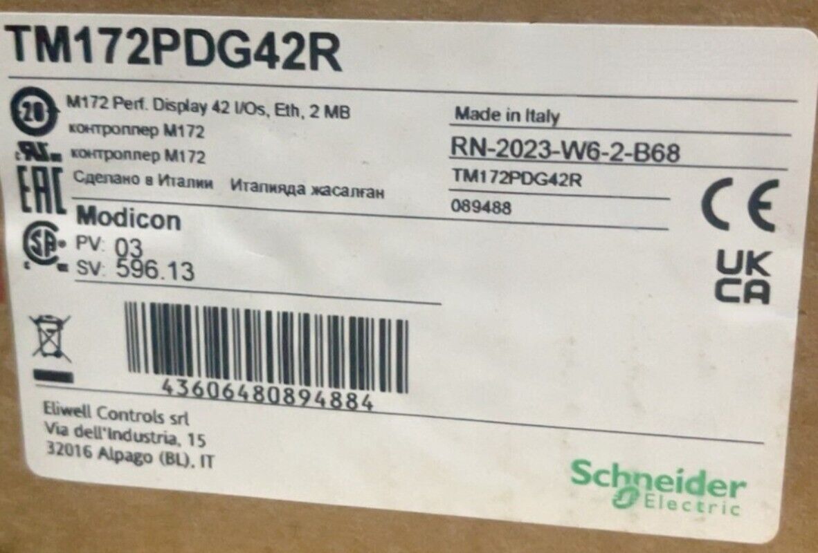 TM172PDG42R New Sealed Schneider PLC Module TM172PDG42R IPCS DHL / UPS / FedEX