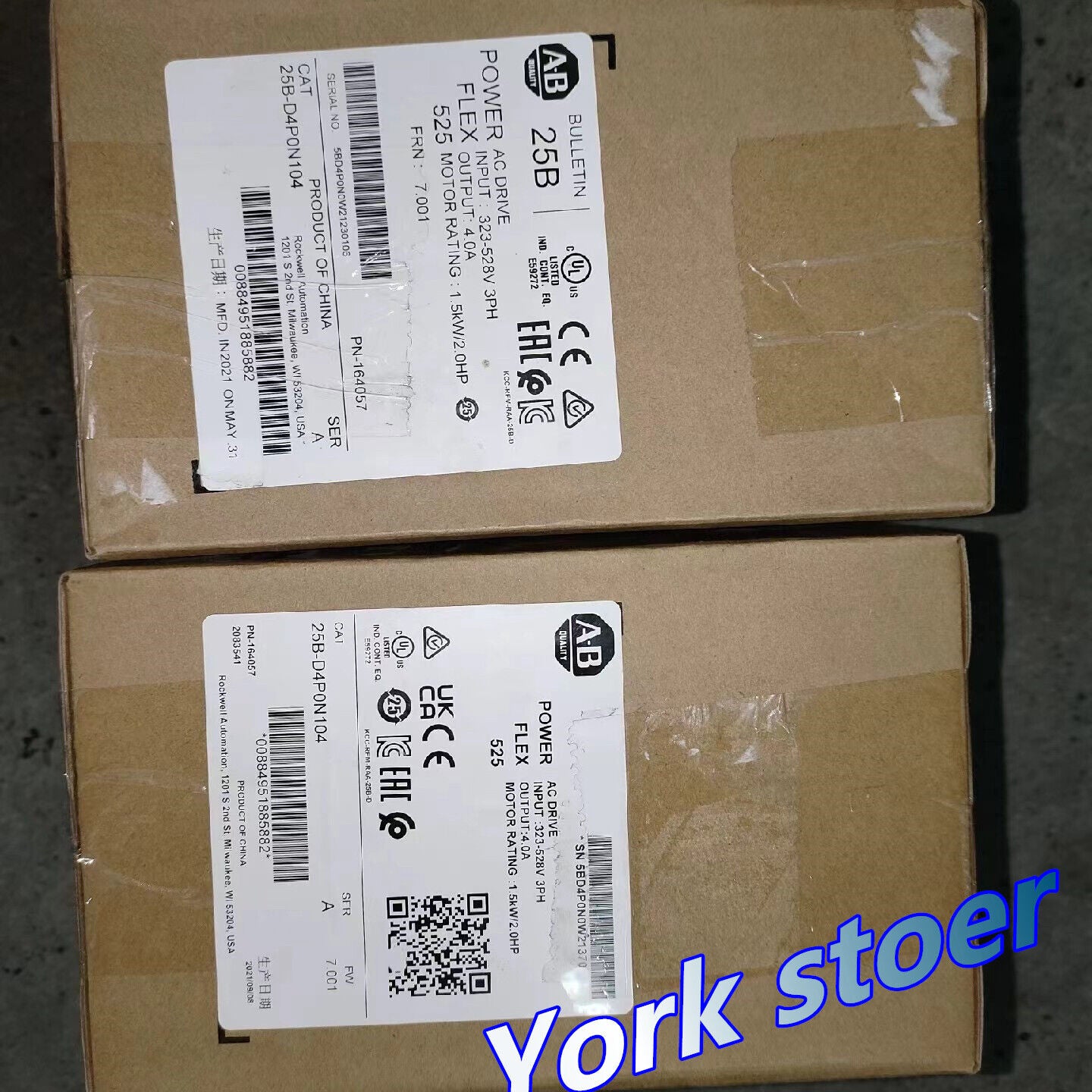 NEW 25B-D4P0N104 PowerFlex 525 AC Drive AB 25BD4P0N104 480V 2.0HP Fastshipping DHL / UPS / FedEx