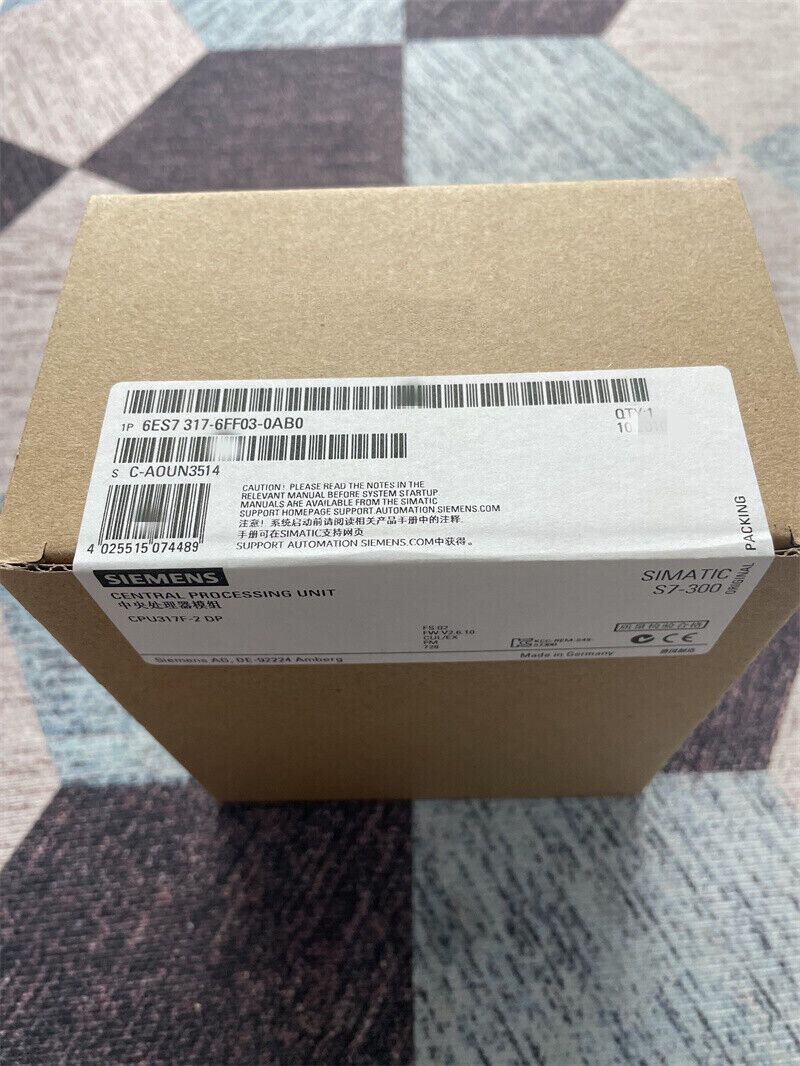 New Siemens 6ES7317-6FF03-0AB0 6ES7 317-6FF03-0AB0 SIMATIC S7-300 CPU 317F-2DP