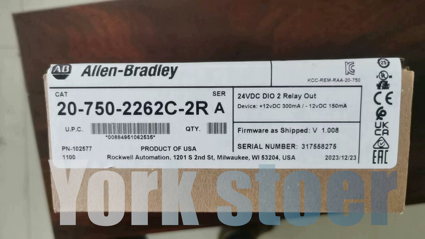 NEW Allen-Bradley 20-750-2262C-2R /A 750 24V DC IO Option Module 207502262C2R DHL / UPS / FedEx