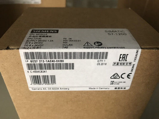 NEW SIEMENS 6ES7 212-1AE40-0XB0 CPU MODULE 6ES72121AE400XB0 EXPEDITED SHIPPING DHL / UPS / FedEx