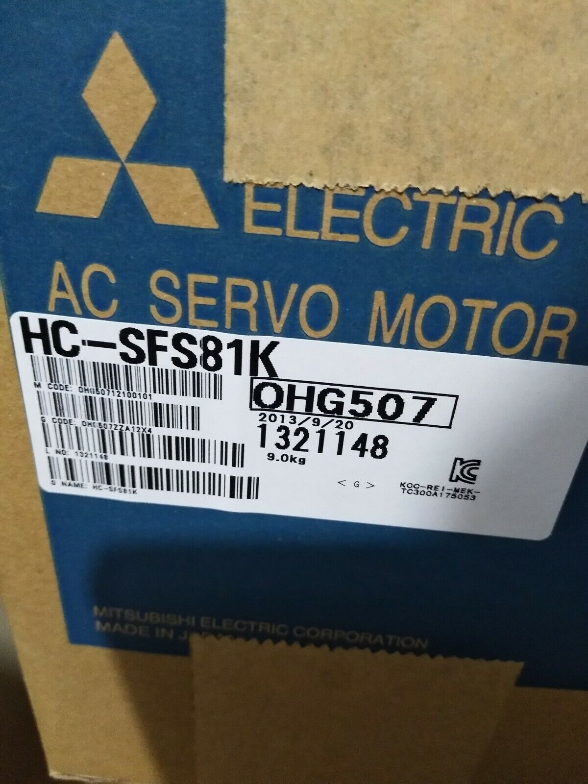 1PC MITSUBISHI AC SERVO MOTOR HC-SFS81K HCSFS81K NEW FREE EXPEDITED SHIPPING DHL / UPS / FedEx
