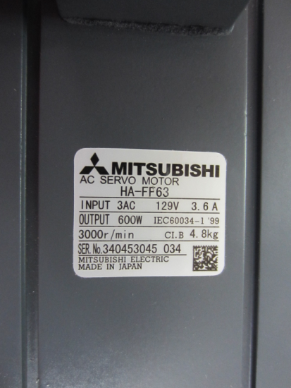 MITSUBISHI AC SERVO MOTOR HA-FF63 HAFF63 NEW ORIGINAL FREE EXPEDITED SHIPPING DHL / UPS / FedEX