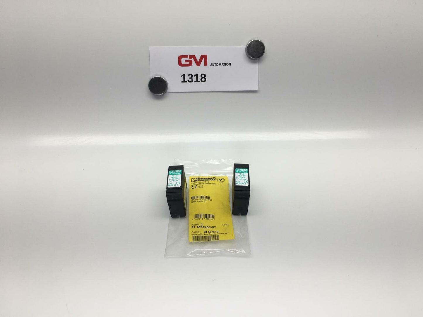 Vpe 2x Phoenix Contact Overvoltage Protection Plug PT 1X2-24DC-ST 2856032