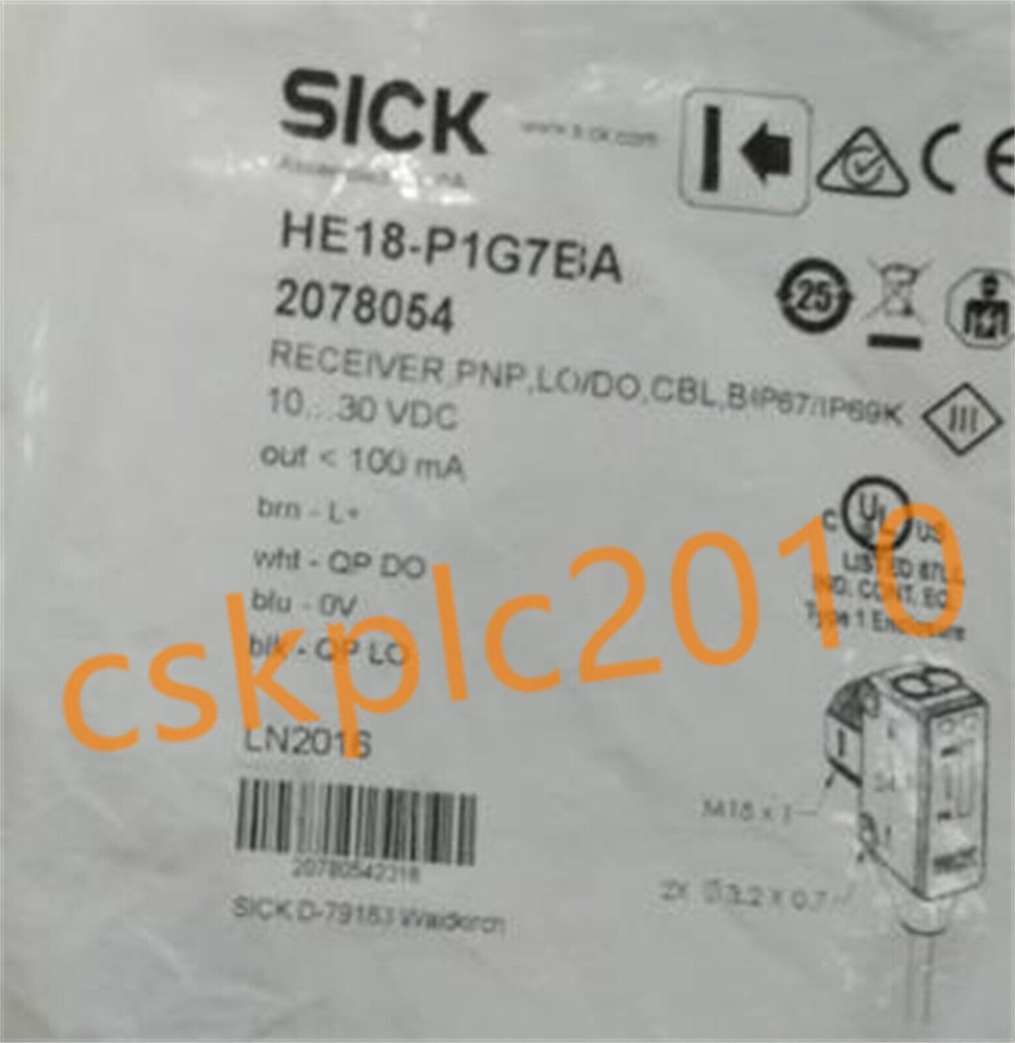 1 PCS NEW IN BOX SICK Photoelectric sensor HE18-P1G7BA 2078054