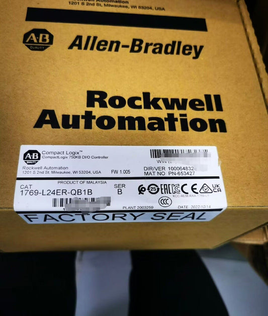 New One AB 1769-L24ER-QB1B Controller 1769L24ERQB1B In Box DHL / UPS / FedEx
