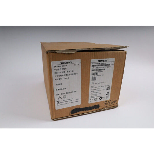 New Siemens 6SL3224-0BE27-5AA0 G120 PM240 Power Module 6SL3 224-0BE27-5AA0