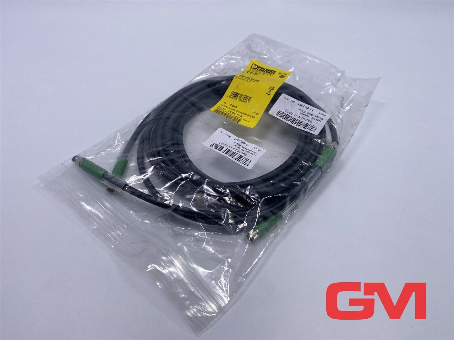 Ve 2x Phoenix Connection Cable SAC-8P-M 8MS/3,0 -pur / M 8FS Sh Cable 1404136