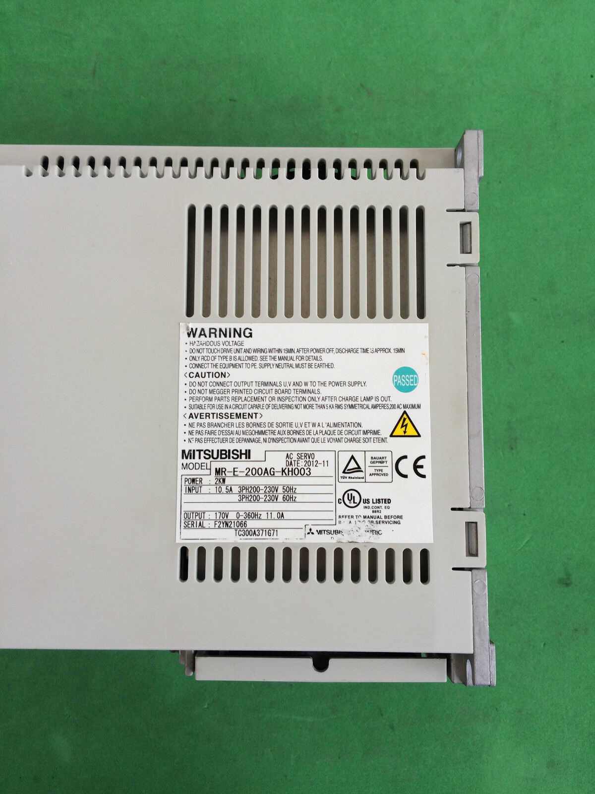MITSUBISHI AC SERVO DRIVER MR-E-200AG-KH003 NEW FREE EXPEDITED SHIPPING DHL / UPS / FedEx