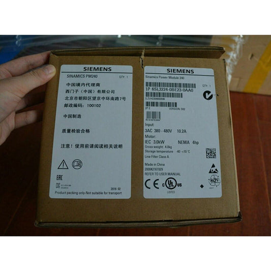 New Siemens 6SL3224-0BE23-0AA0 6SL32240BE230AA0 G120 PM240 Power Module