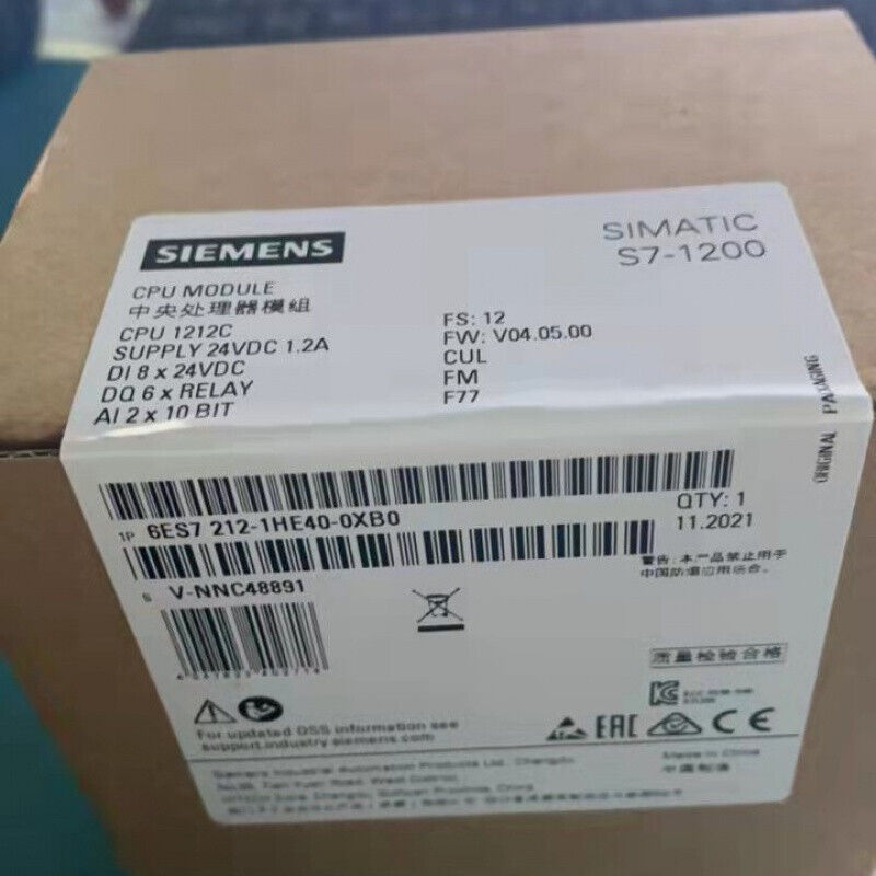 NEW SIEMENS 6ES7 212-1HE40-0XB0 CPU MODULE 6ES72121HE400XB0 EXPEDITED SHIPPING DHL / UPS / FedEx