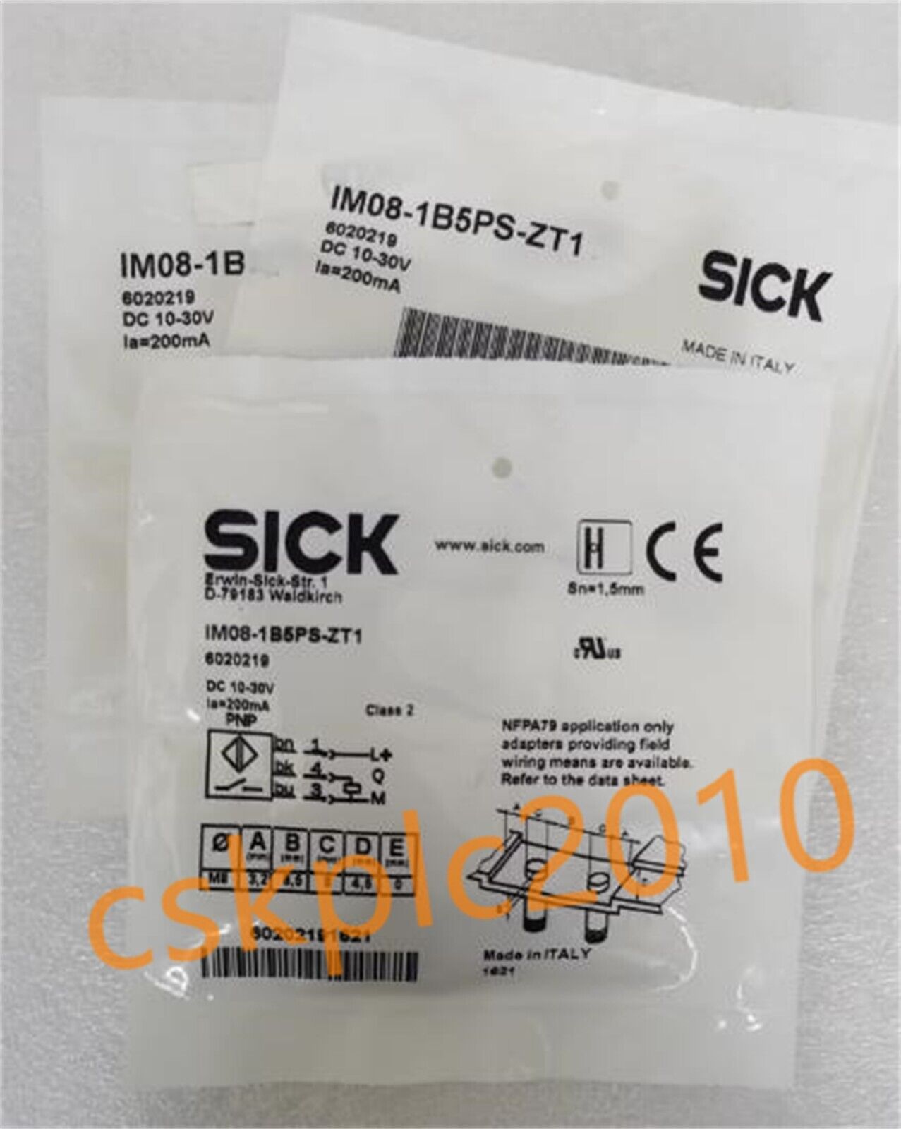 1 PCS NEW IN BOX SICK Inductive proximity sensor 6020219 IM08-1B5PS-ZT1