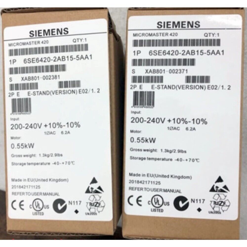New Siemens 6SE6440-2AB15-5AA1 6SE6 440-2AB15-5AA1 MICROMASTER440 without filter