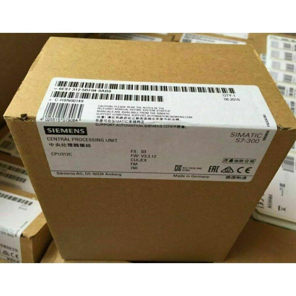 NewSiemens 6ES7312-5BF04-0AB0 6ES73125BF040AB0 SIMATIC S7-300 CPU 312C