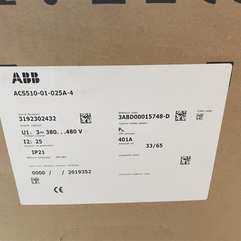 ACS510-01-025A-4 ABB 11KW Frequency Converter Brand New in Box!Spot Goods Zy