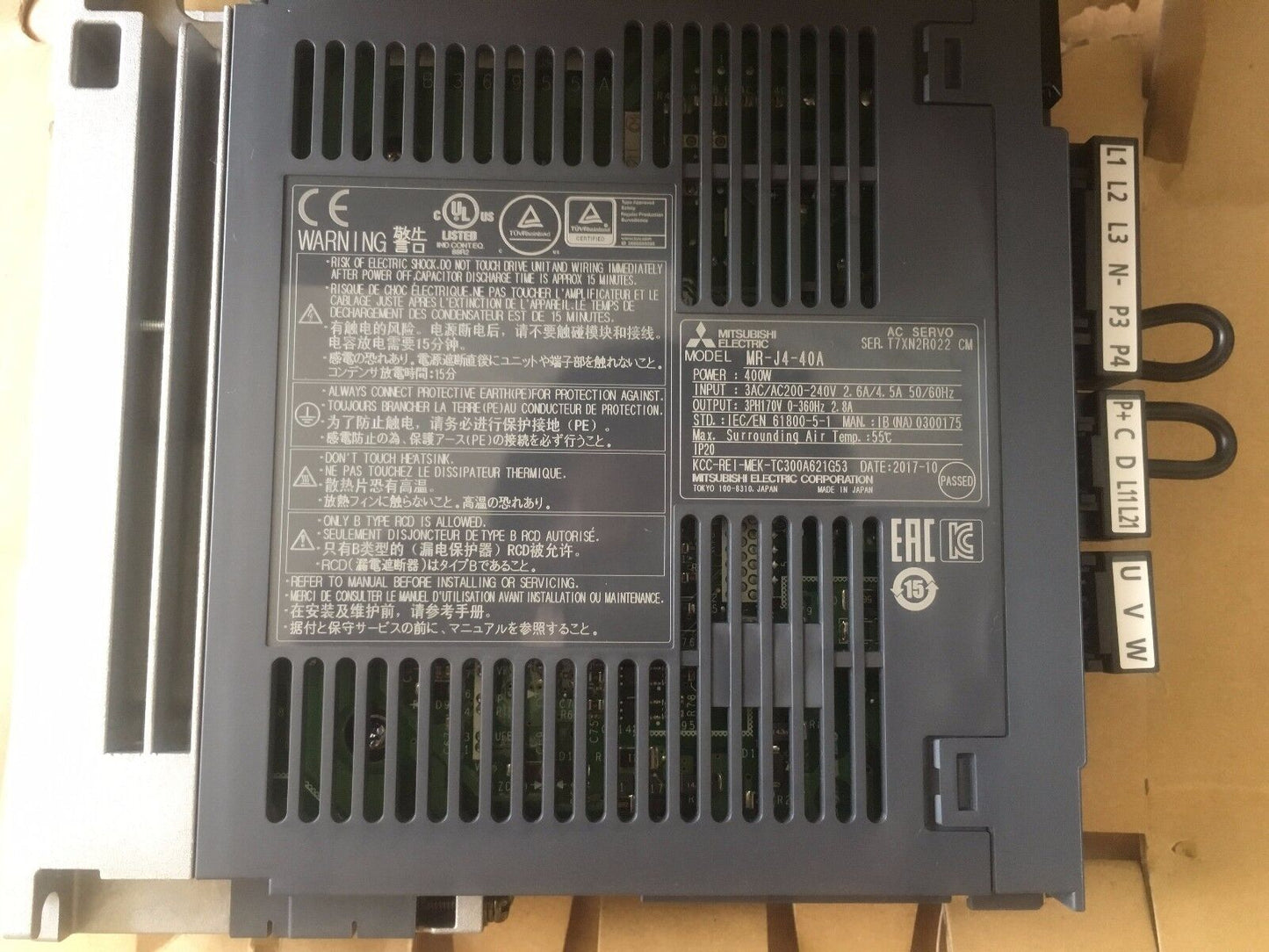 MITSUBISHI AC SERVO DRIVER MR-J4-40A MRJ440A NEW FREE EXPEDITED SHIPPING DHL / UPS / FedEx