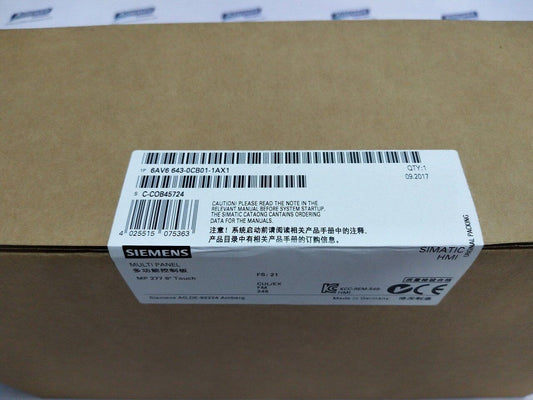 Siemens 6AV6643-0CB01-1AX1 MP277 Touch Panel 6AV6 643-0CB01-1AX1 HMI