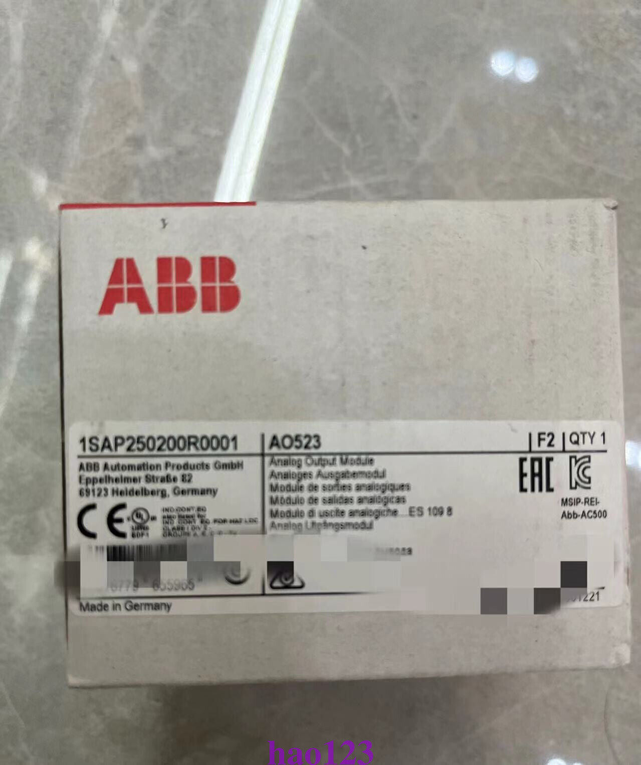 AO523 1SAP250200R0001 PLC Modules AO523 Brand New by DHL or FedEx Fast Shipping