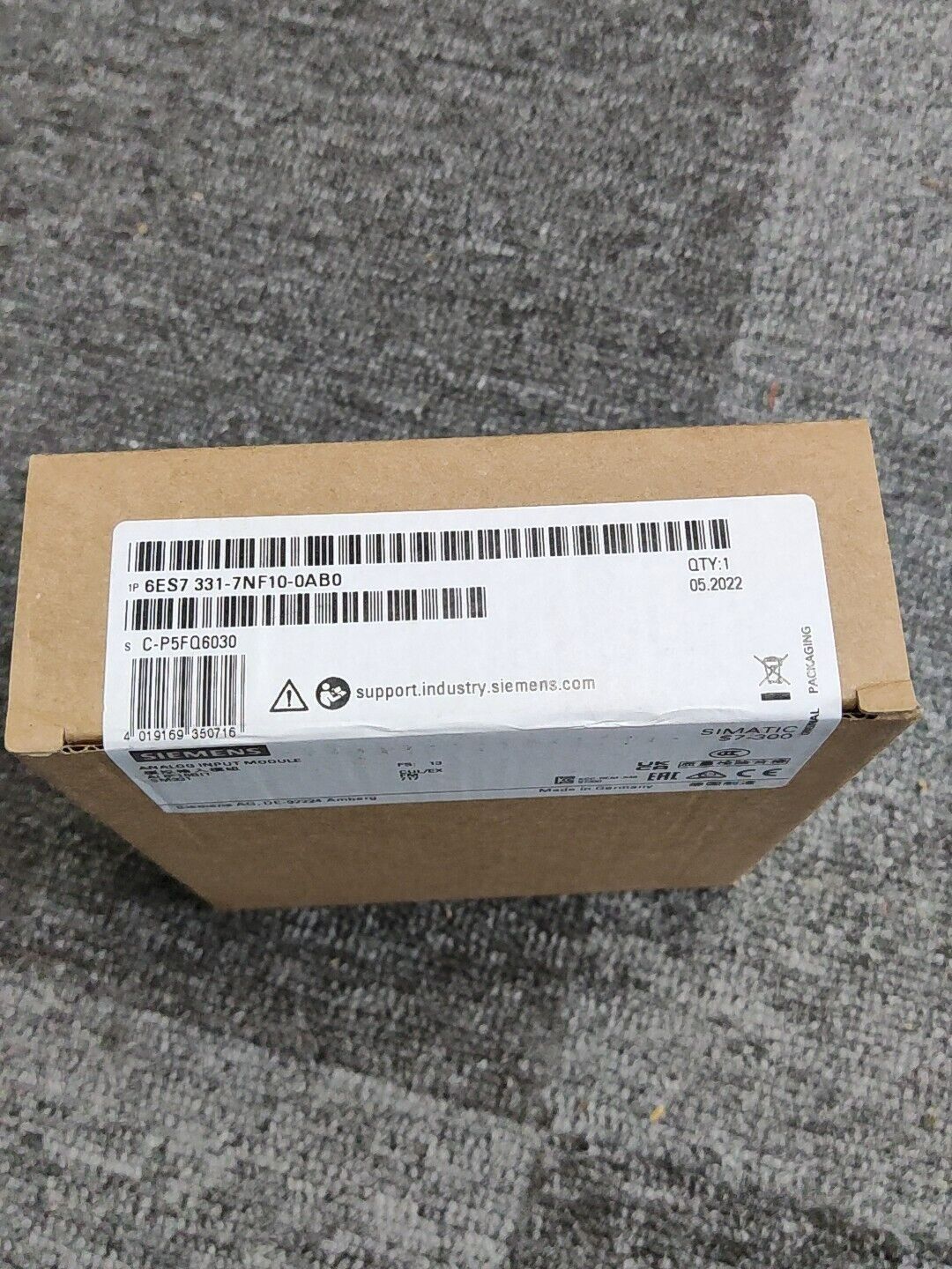 NEW Siemens 6ES7331-7NF10-0AB0 Analog Input Module 6ES7 331-7NF10-0AB0 DHL / UPS / FedEx