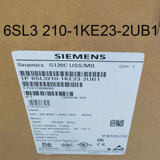 New in Box SIEMENS Module 6SL3210-1KE23-2UB1 6SL3 210-1KE23-2UB1