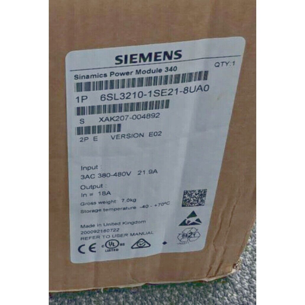 New Siemens 6SL3 210-1SE21-8UA0 6SL3210-1SE21-8UA0 converter Power Module PM340