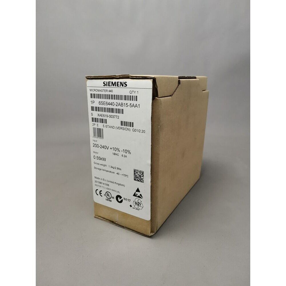 New Siemens 6SE6 440-2AB15-5AA1 6SE6440-2AB15-5AA1 MICROMASTER440 without filter