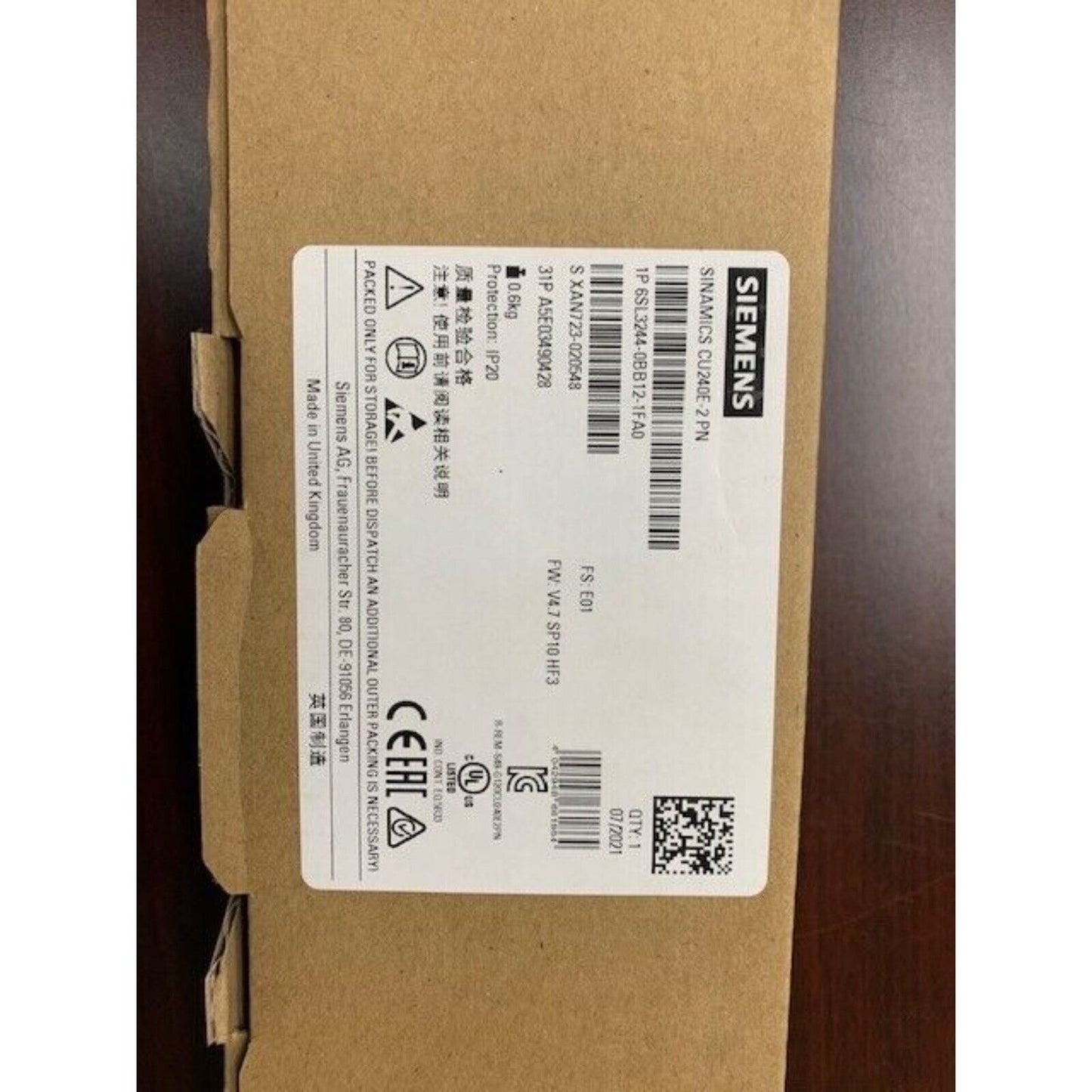 New Siemens 6SL3244-0BB13-1FA0 G120 CU240E-2 PN-F Control 6SL3 244-0BB13-1FA0
