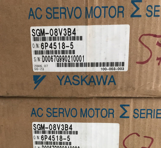 1PC YASKAWA AC SERVO MOTOR SGM-08V3B4 SGM08V3B4 NEW FREE EXPEDITED SHIP DHL / UPS / FedEx