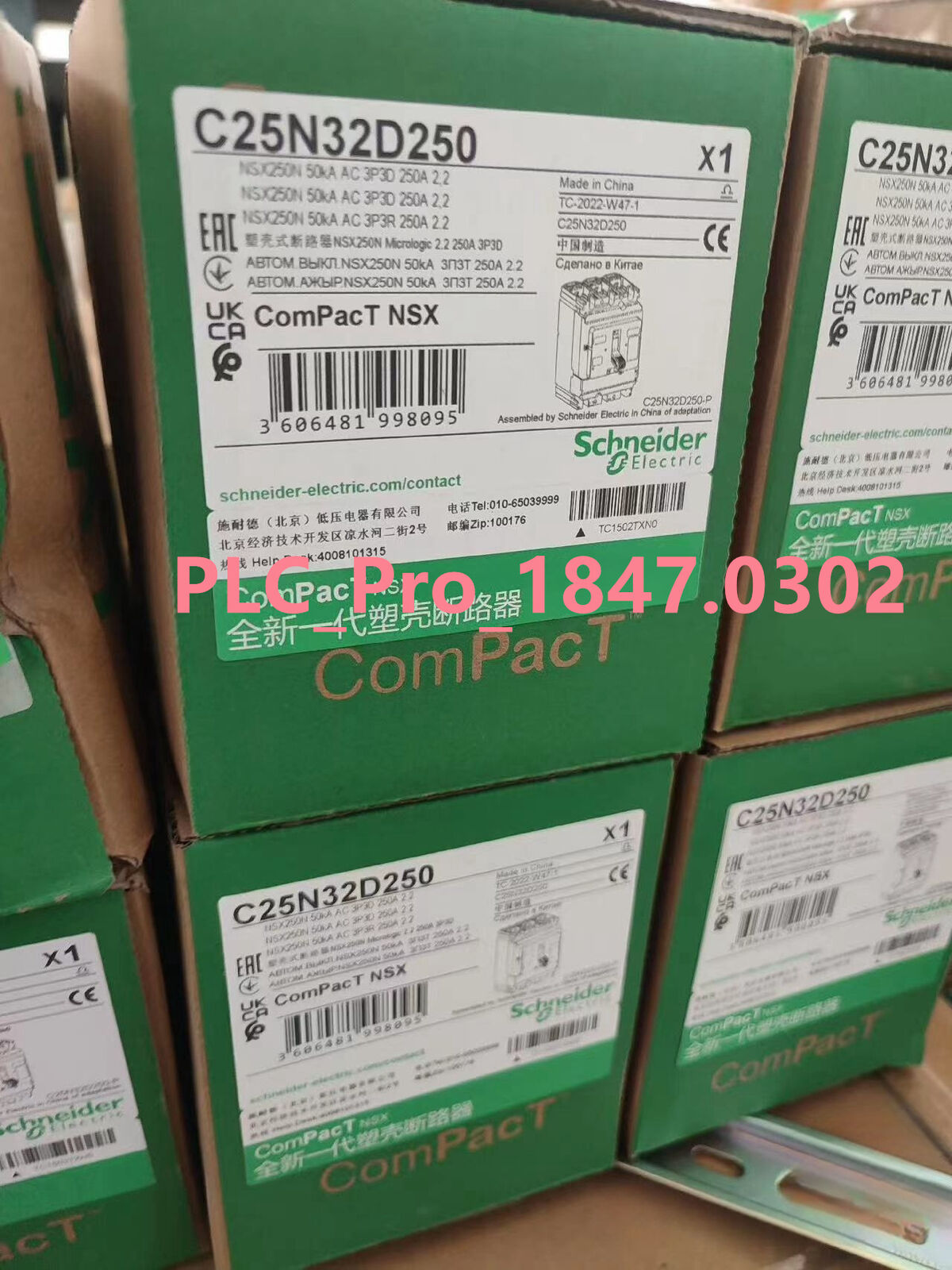 1PCS Brand New Schneider C25N32D250 NSX250N 50KA AC 3P3D 250A 2.2 Fast delivery
