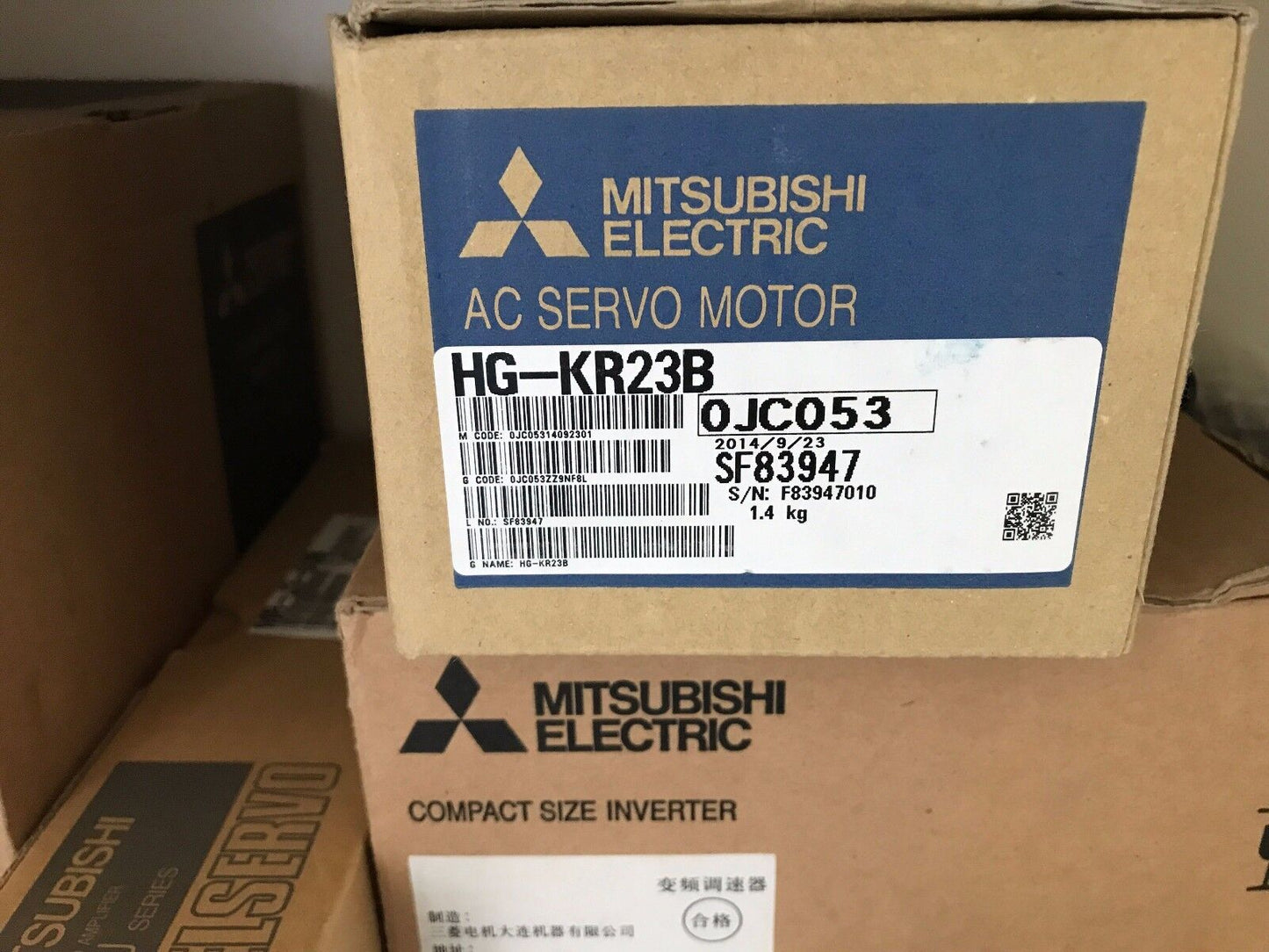 NEW ORIGINAL MITSUBISHI AC SERVO MOTOR HG-KR23B HGKR23B FREE EXPEDITED SHIPPING DHL / UPS / FedEx