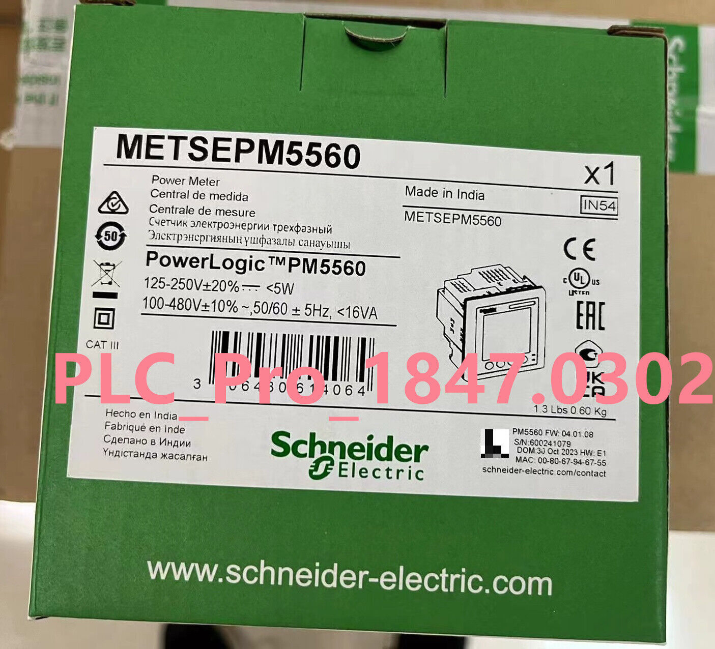 New Schneider METSEPM5560 Multifunctional Instrument Power logic meter PM5560