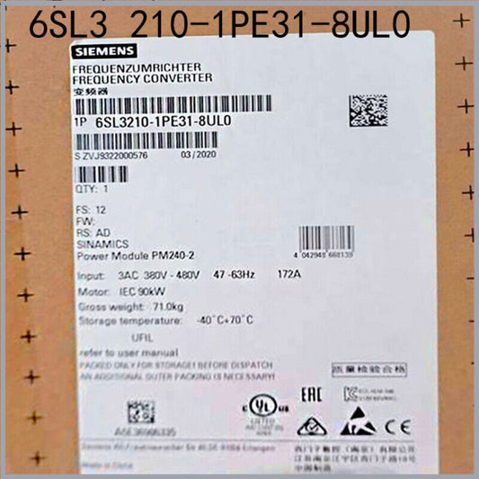 New Siemens G120 POWER MODULE PM240-2 6SL3210-1PE31-8UL0 6SL3 210-1PE31-8UL0