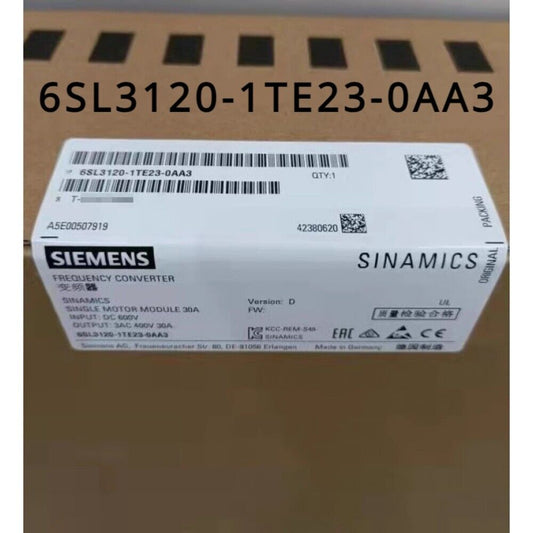 New Siemens S120 Single Motor Module 6SL3 120-1TE23-0AA3 6SL3120-1TE23-0AA3