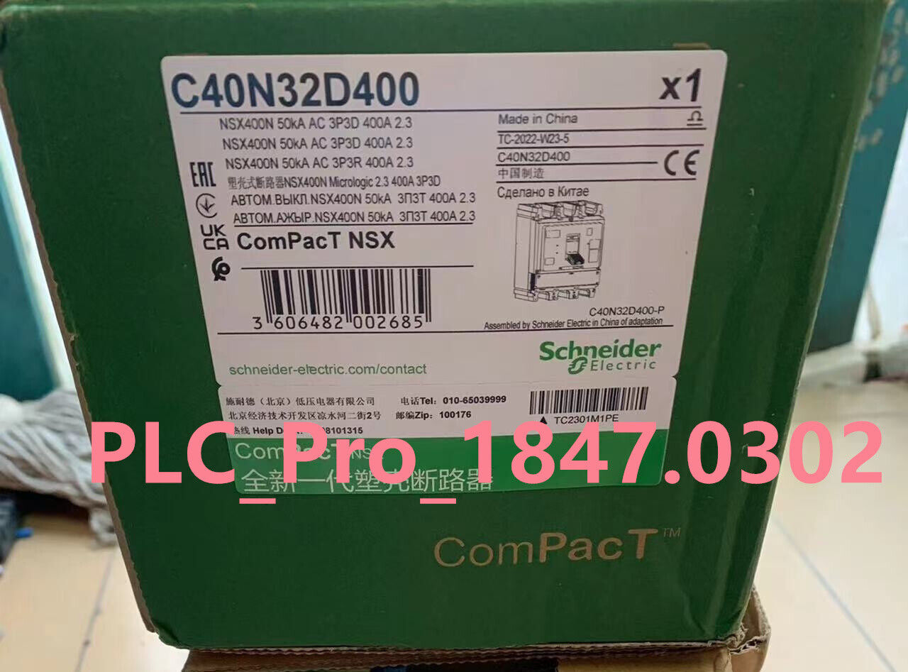 1PC NEW Schneider C40N32D400 NSX400N 50kA AC 3P3D 400A 2.3 Fast delivery