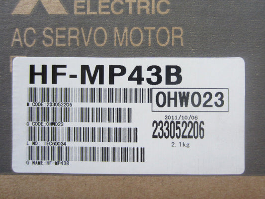 1PC MITSUBISHI AC SERVO MOTOR HF-MP43B NEW ORIGINAL FREE EXPEDITED SHIPPING DHL / UPS / FedEX