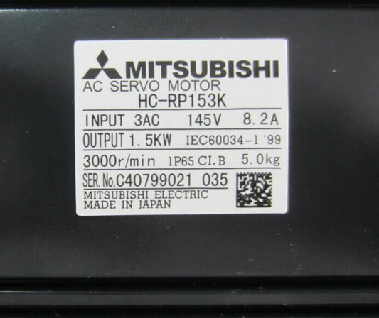 1PC MITSUBISHI SERVO MOTOR HC-RP153K NEW ORIGINAL FREE EXPEDITED SHIPPING DHL / UPS / FedEX