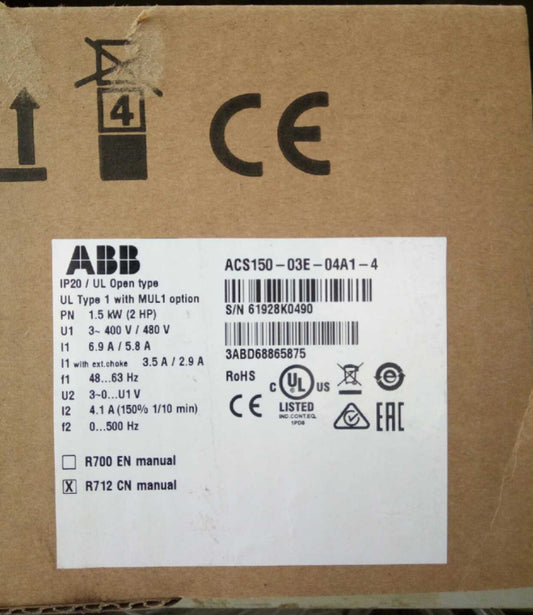 New ABB ACS150-03E-04A1-4 Inverter ACS15003E04A14 Expedited Shipping