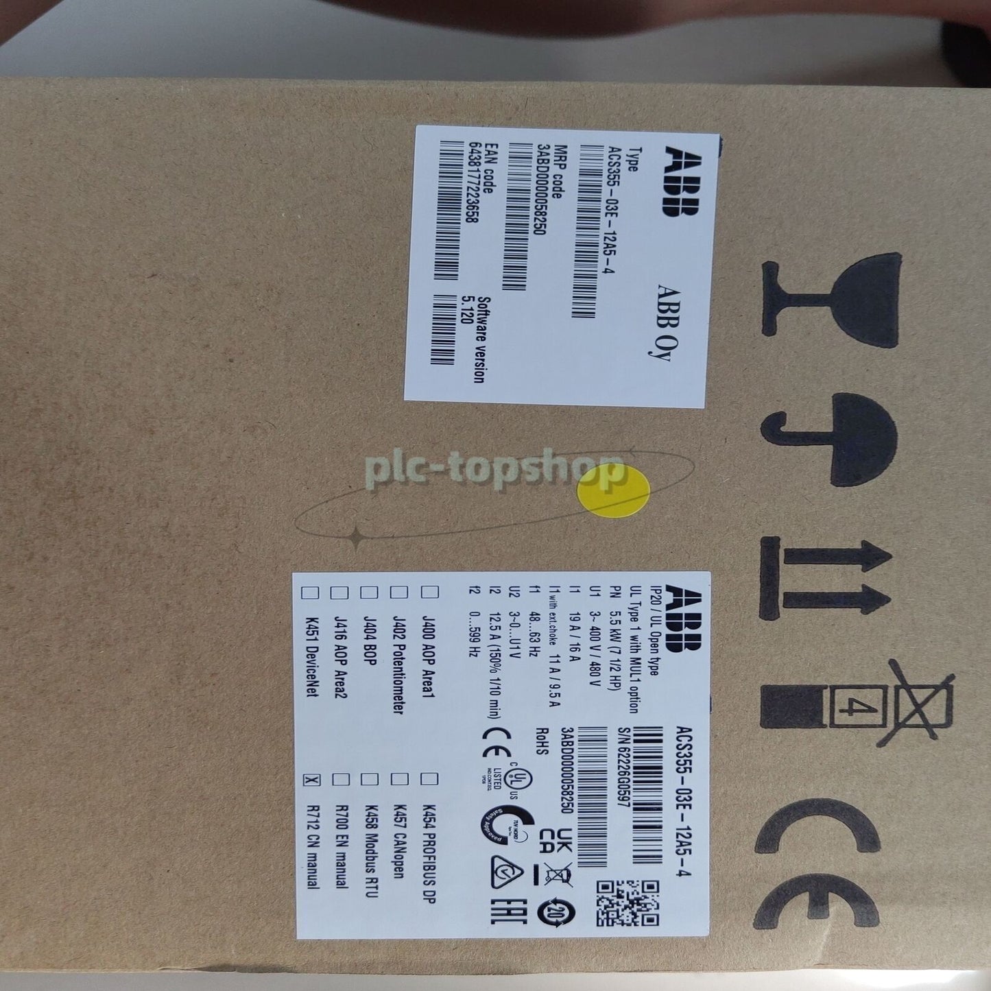 1PCS New In Box ABB Drive ACS355-03E-12A5-4 ( ACS35503E12A54 ) PLC