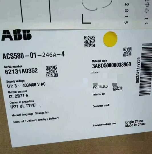 ACS580-01-246A-4 Frequency Converter ACS580-01-246A-4 New Fast Shipping 1pcs