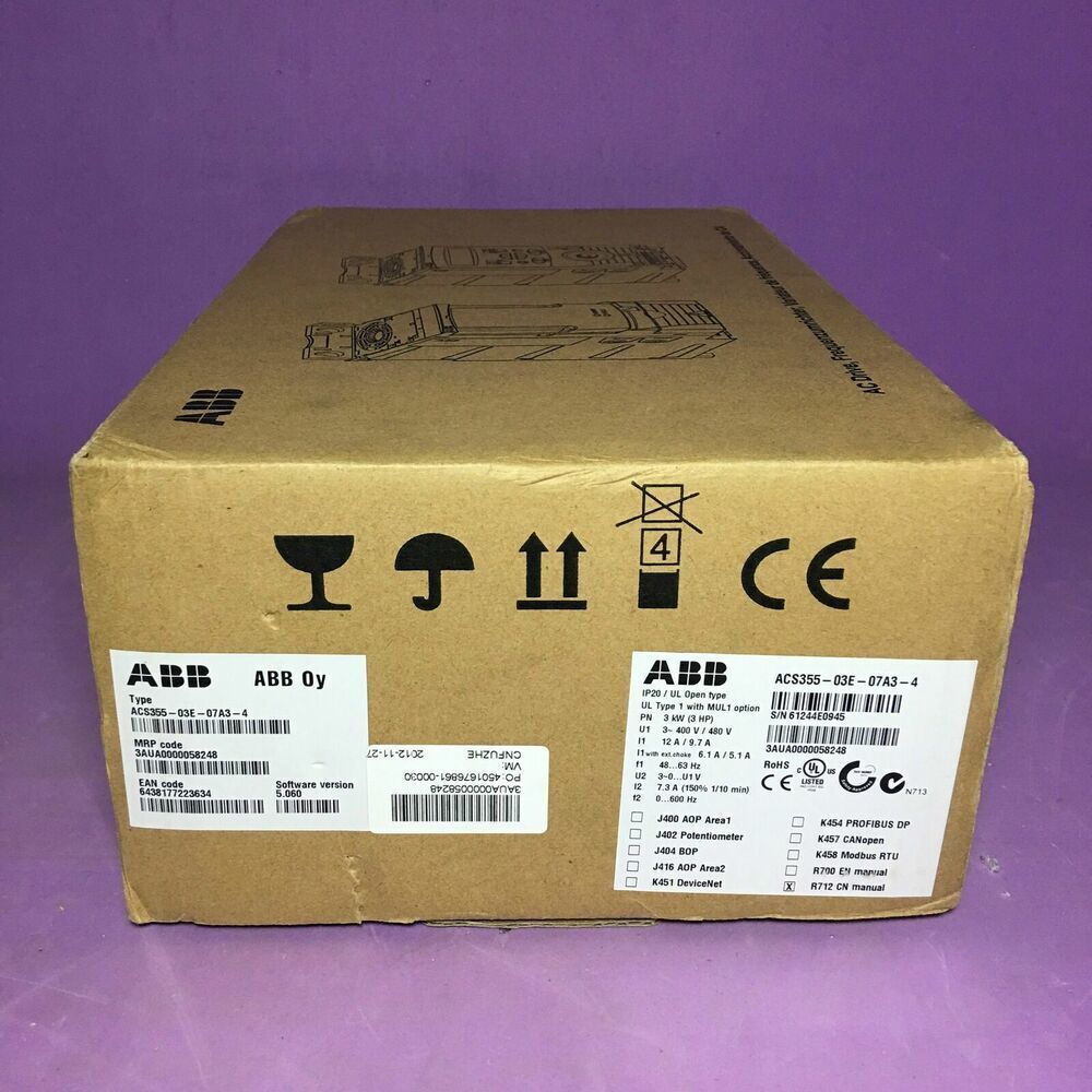 New 1PC ABB ACS355-03E-07A3-4 AC380V~480V 3Kw Expedited Shipping