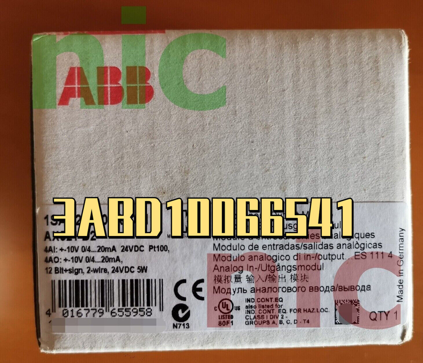 1 PCS AX521 3ABD10066541 ABB Module Brand New Fast transport via DHL