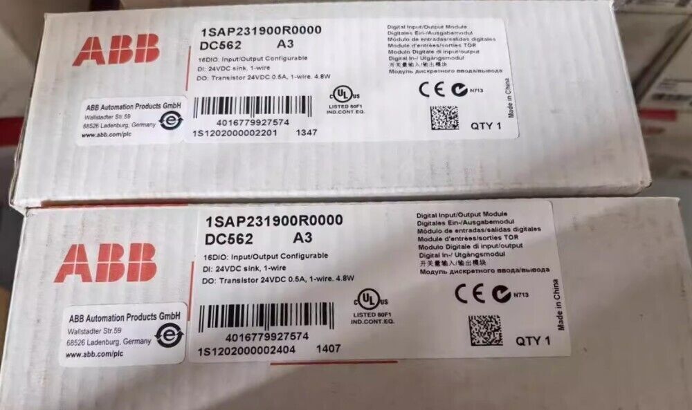 1PCS NEW ABB DC562 1SAP231900R0000 Digital input/output module