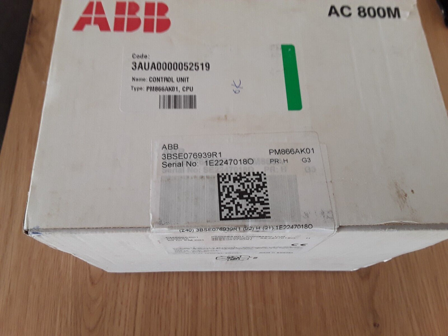 ABB CONTROL UNIT 3AUA0000052519 PM866AK01,CPU 3BSE076939R1