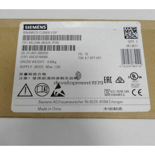 New Siemens 6SL3 246-0BA22-1PA0 6SL3246-0BA22-1PA0 G120 CONTROL UNIT CU250S-2 DP